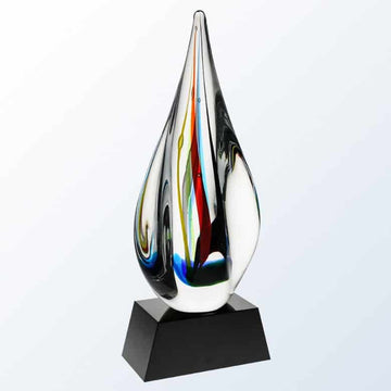 art glass, art glass crystal awards, custom crystal awards, custom awards, abstract awards, glass art